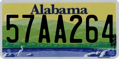 AL license plate 57AA264