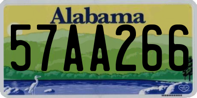 AL license plate 57AA266