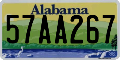AL license plate 57AA267