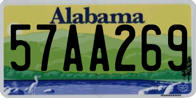 AL license plate 57AA269