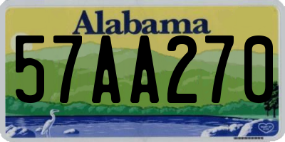 AL license plate 57AA270
