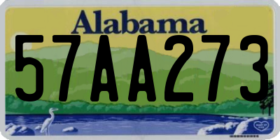 AL license plate 57AA273