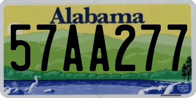 AL license plate 57AA277