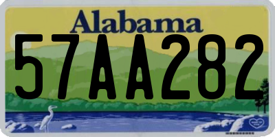 AL license plate 57AA282
