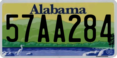 AL license plate 57AA284