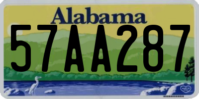 AL license plate 57AA287