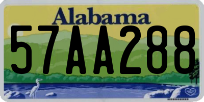 AL license plate 57AA288