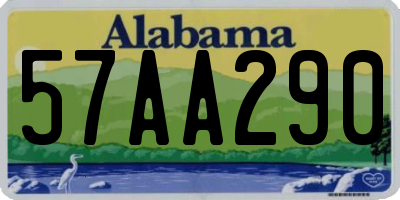 AL license plate 57AA290