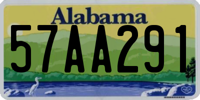 AL license plate 57AA291