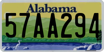 AL license plate 57AA294