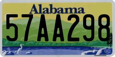 AL license plate 57AA298