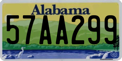 AL license plate 57AA299