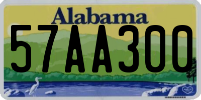 AL license plate 57AA300