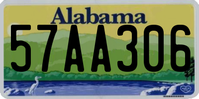 AL license plate 57AA306