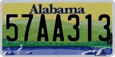 AL license plate 57AA313