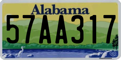 AL license plate 57AA317