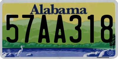 AL license plate 57AA318