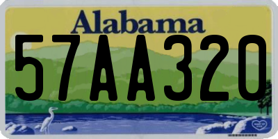 AL license plate 57AA320