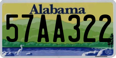 AL license plate 57AA322