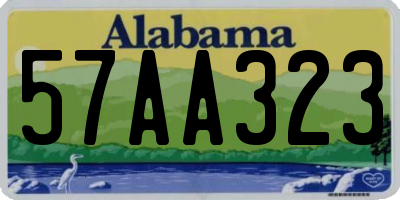 AL license plate 57AA323