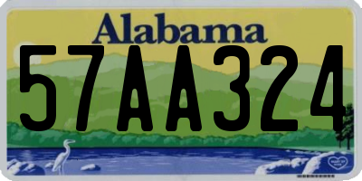 AL license plate 57AA324