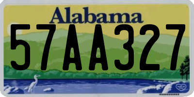 AL license plate 57AA327