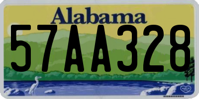 AL license plate 57AA328
