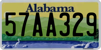 AL license plate 57AA329