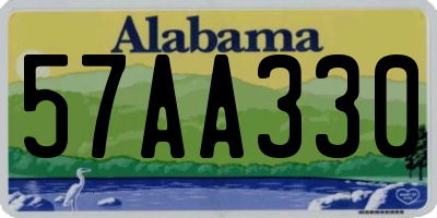 AL license plate 57AA330