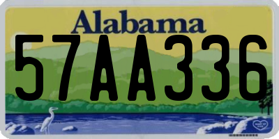 AL license plate 57AA336