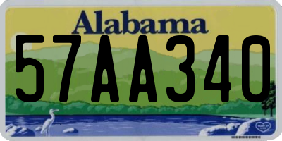 AL license plate 57AA340