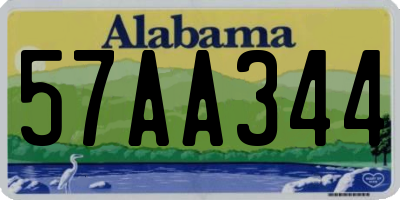 AL license plate 57AA344