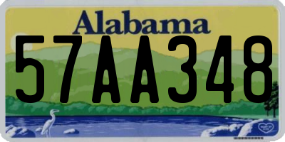AL license plate 57AA348