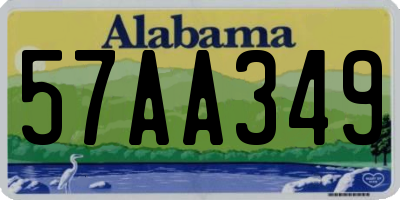 AL license plate 57AA349