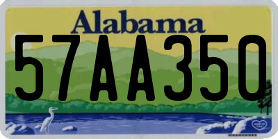 AL license plate 57AA350