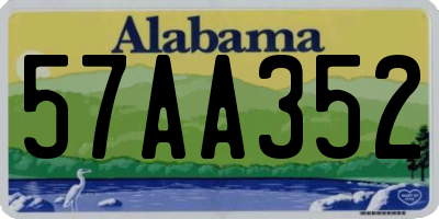 AL license plate 57AA352