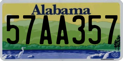 AL license plate 57AA357