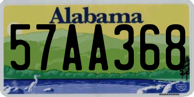 AL license plate 57AA368
