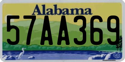 AL license plate 57AA369
