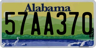 AL license plate 57AA370