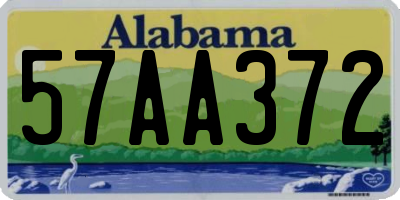 AL license plate 57AA372