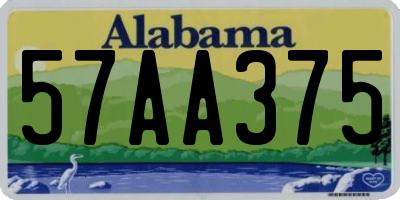 AL license plate 57AA375