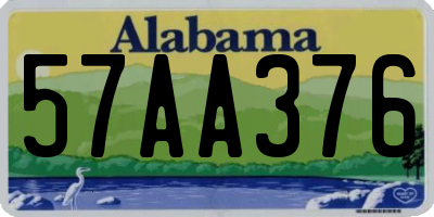 AL license plate 57AA376