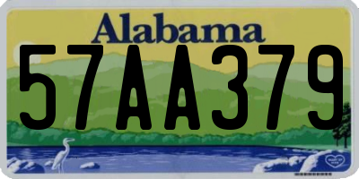 AL license plate 57AA379