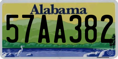 AL license plate 57AA382