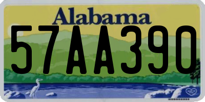 AL license plate 57AA390