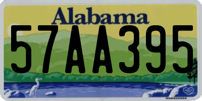 AL license plate 57AA395