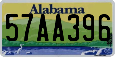 AL license plate 57AA396