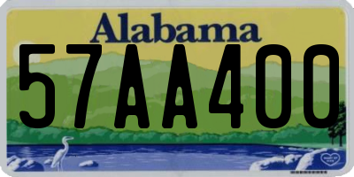 AL license plate 57AA400