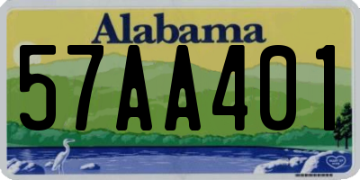 AL license plate 57AA401